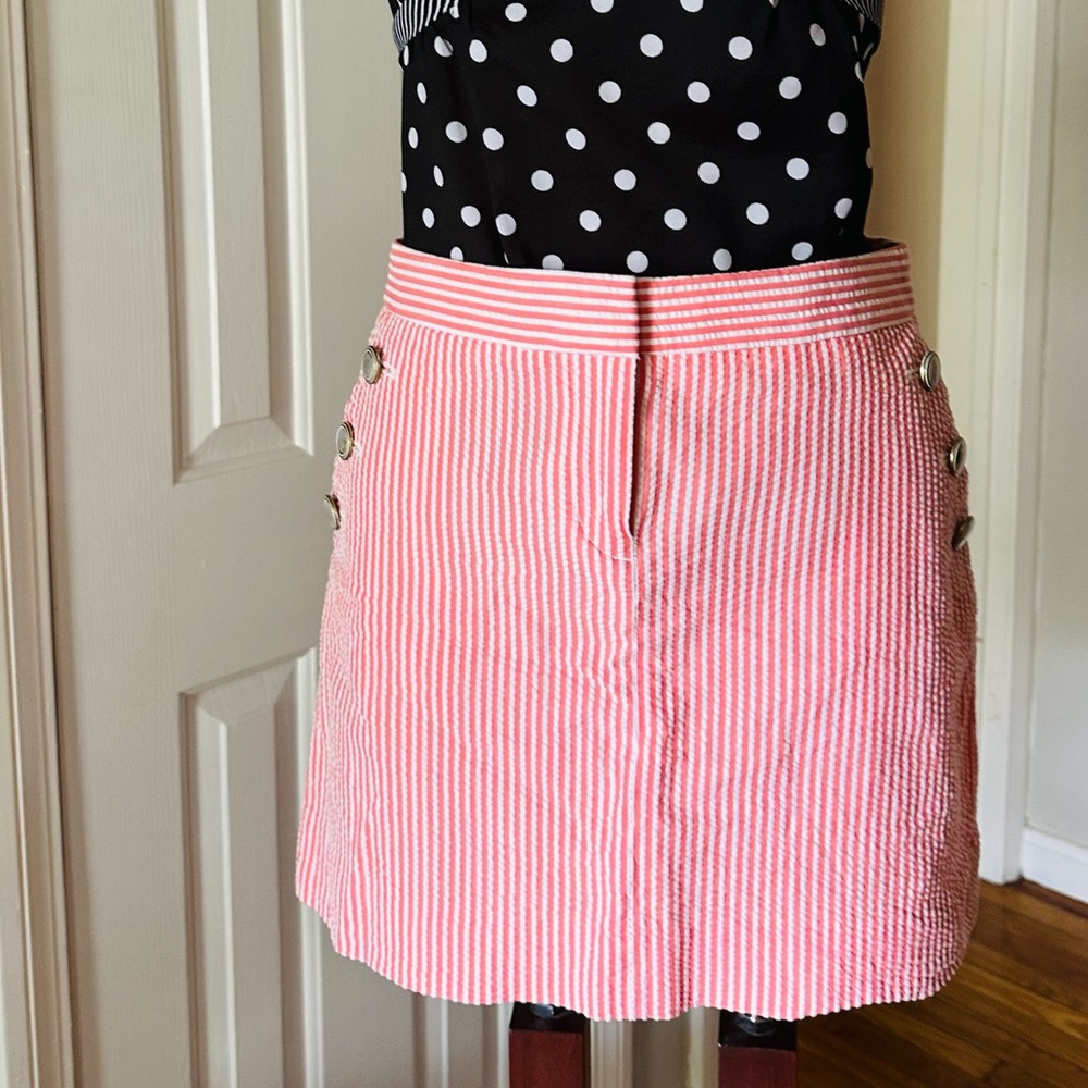 J. Crew Seersucker Mini Skirt Size 0